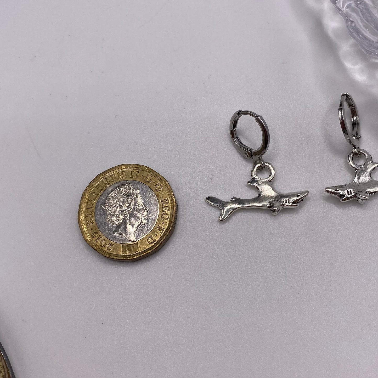 Small Shark Huggie Hoop Earrings