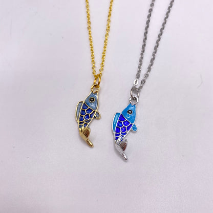 Blue Fish Necklace