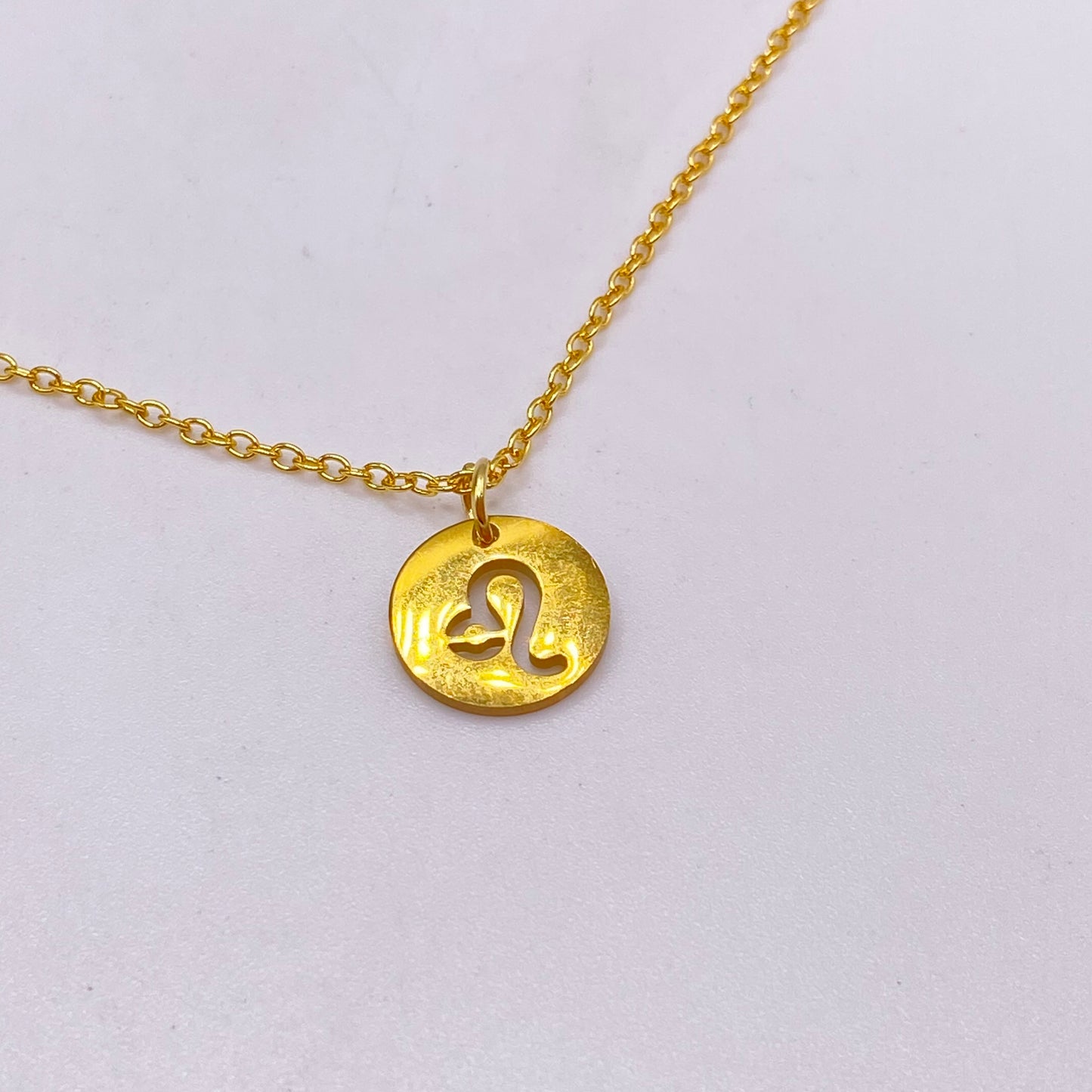Gold Solid Star Sign Necklaces