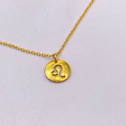 Gold Solid Star Sign Necklaces