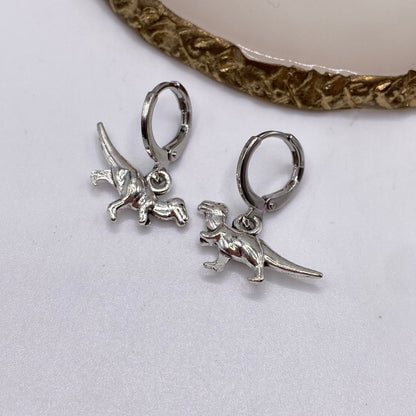 Dinosaur Huggie Hoop Earrings