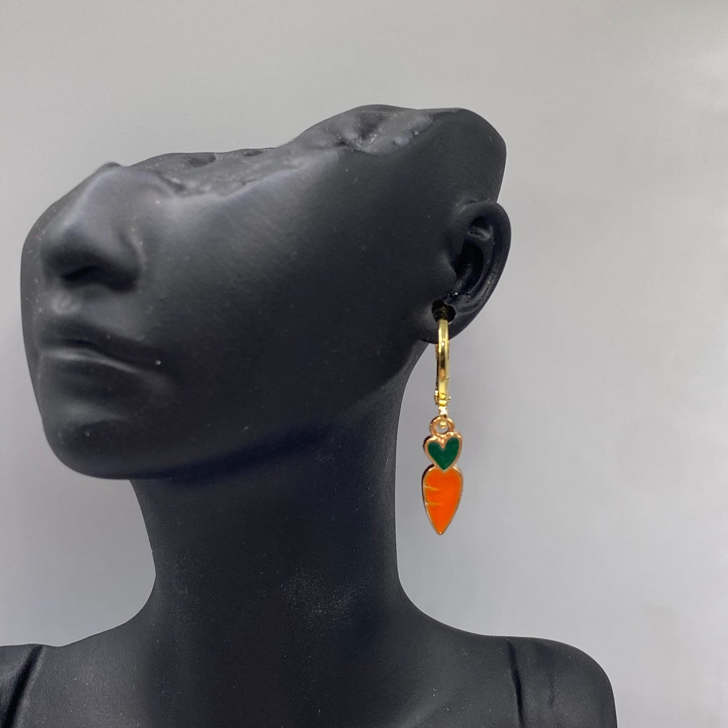 Carrot Huggie Hoop Earrings