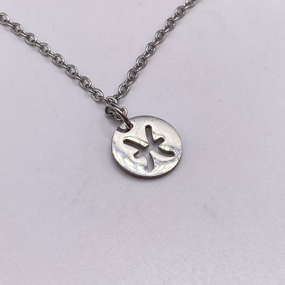 Silver Solid Star Sign Necklaces