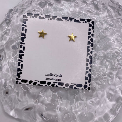 Gold Star Stud Earrings