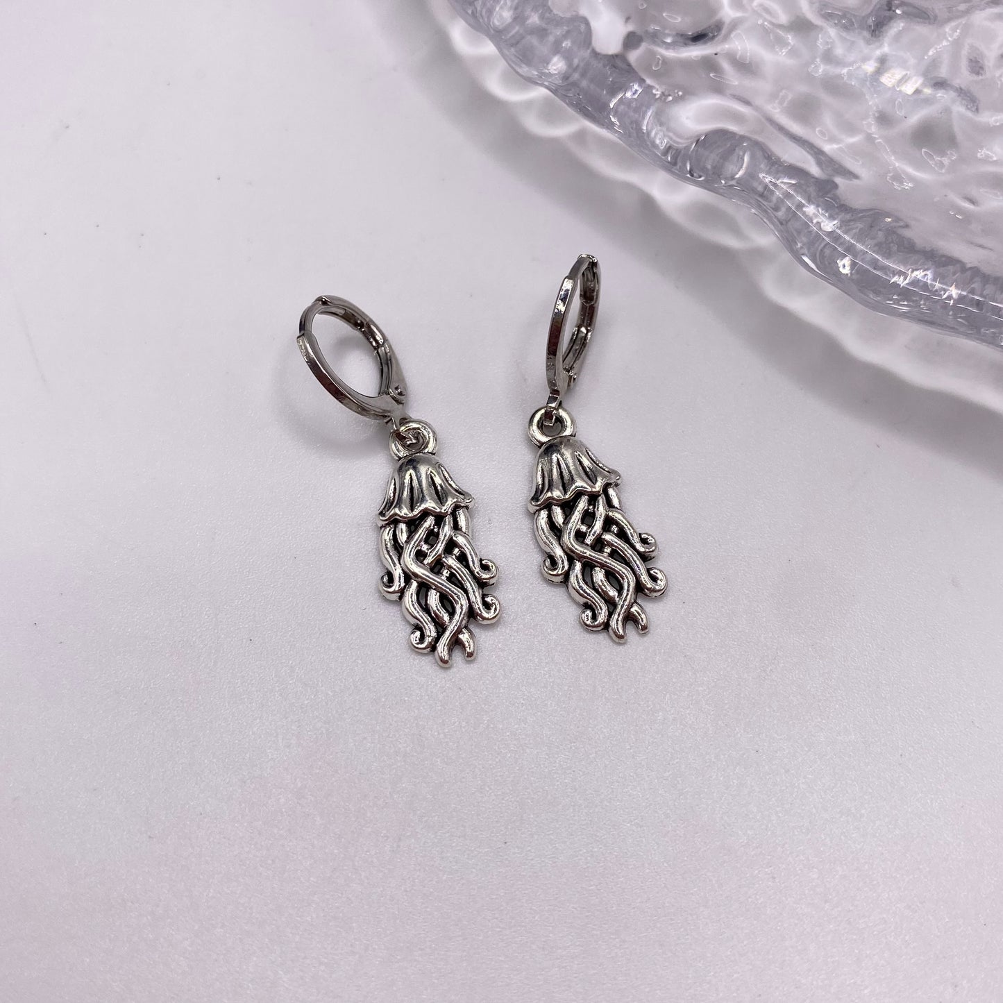 Jellyfish Huggie Hoop Earrings