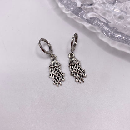 Jellyfish Huggie Hoop Earrings