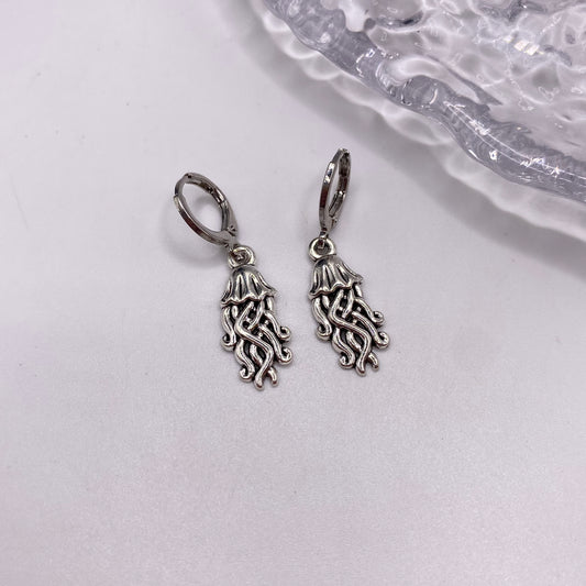 Jellyfish Huggie Hoop Earrings