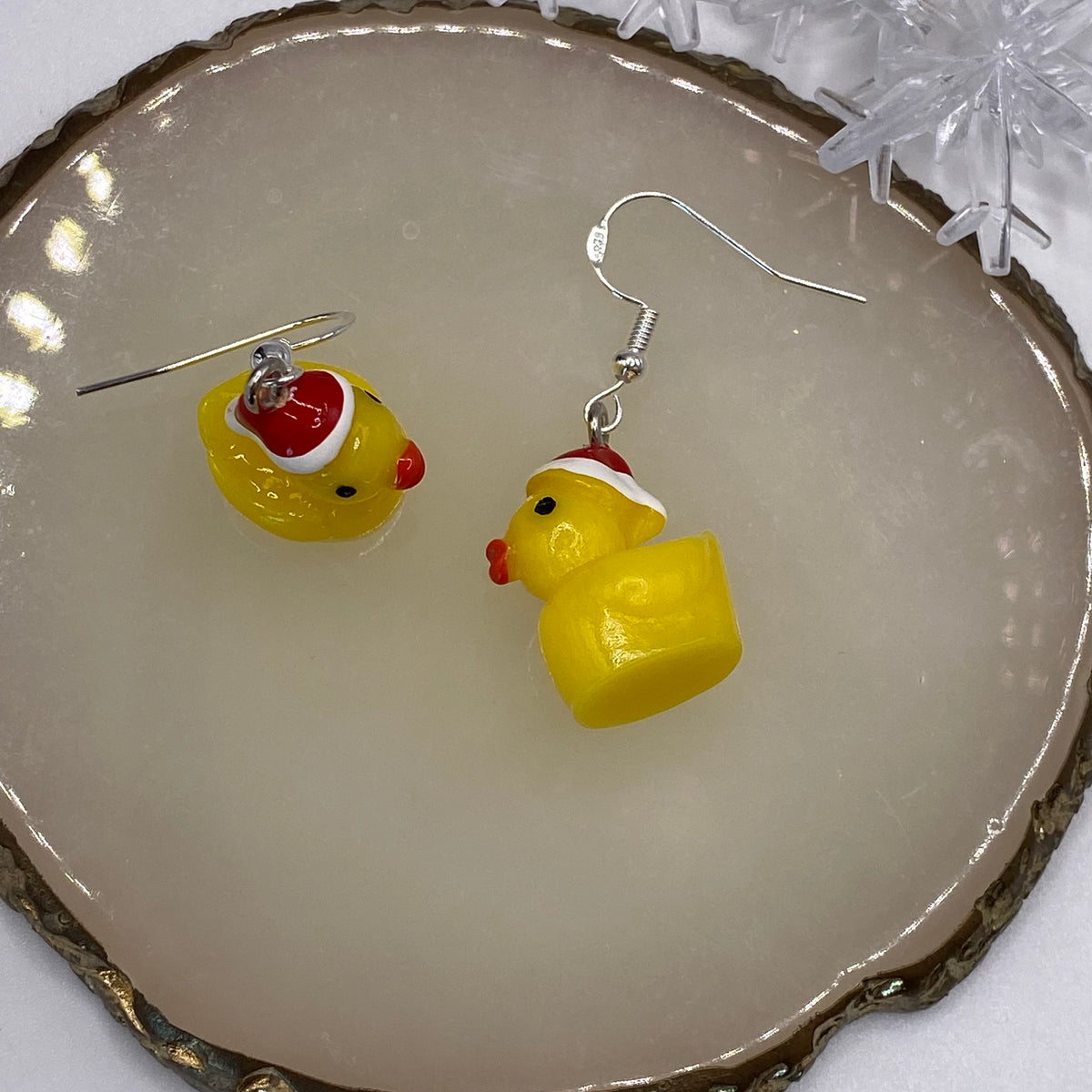 Santa Duck Earrings