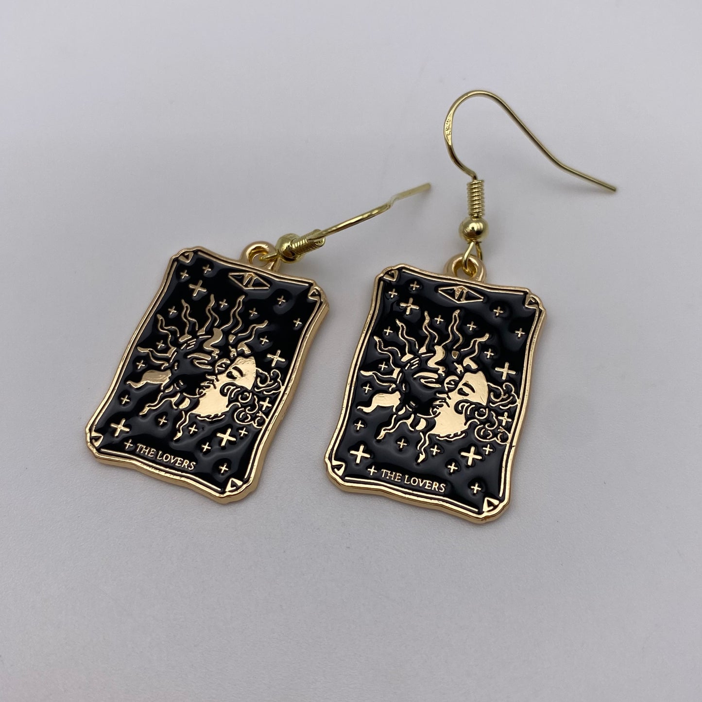 Gold Image Tarot Card Earrings