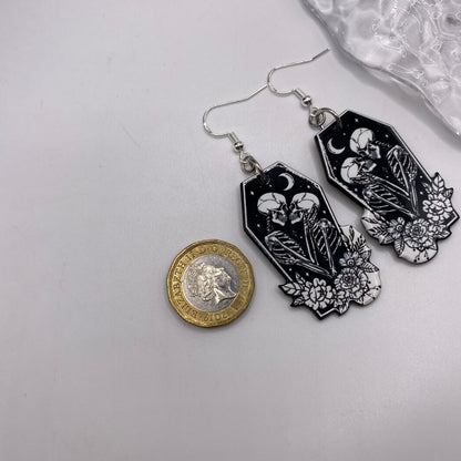 Skeleton Lovers Coffin Earrings