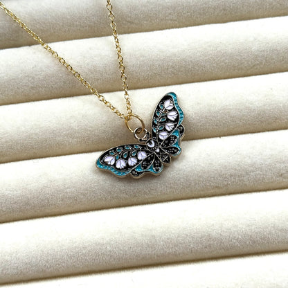 Gold Moth Necklace