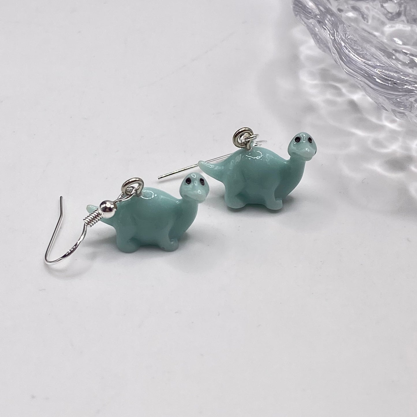 Small Colourful Dinosaur Earrings