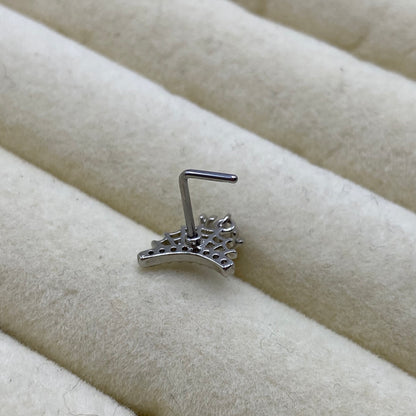 Spider Cobweb Dangly Nose Stud