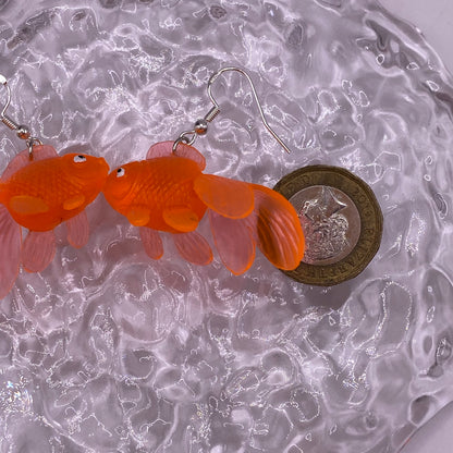Orange Fish Earrings