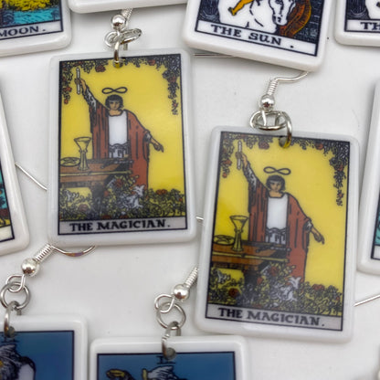 Colourful Tarot Card Earrings