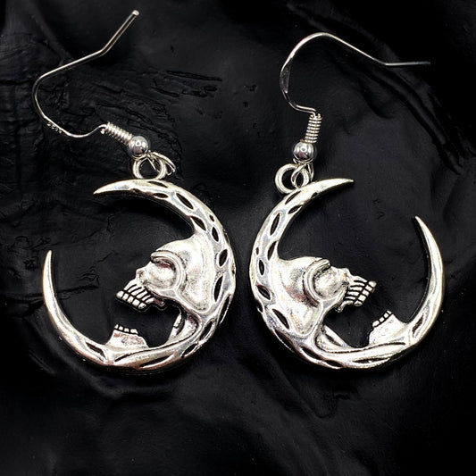 Moon Skull Earrings