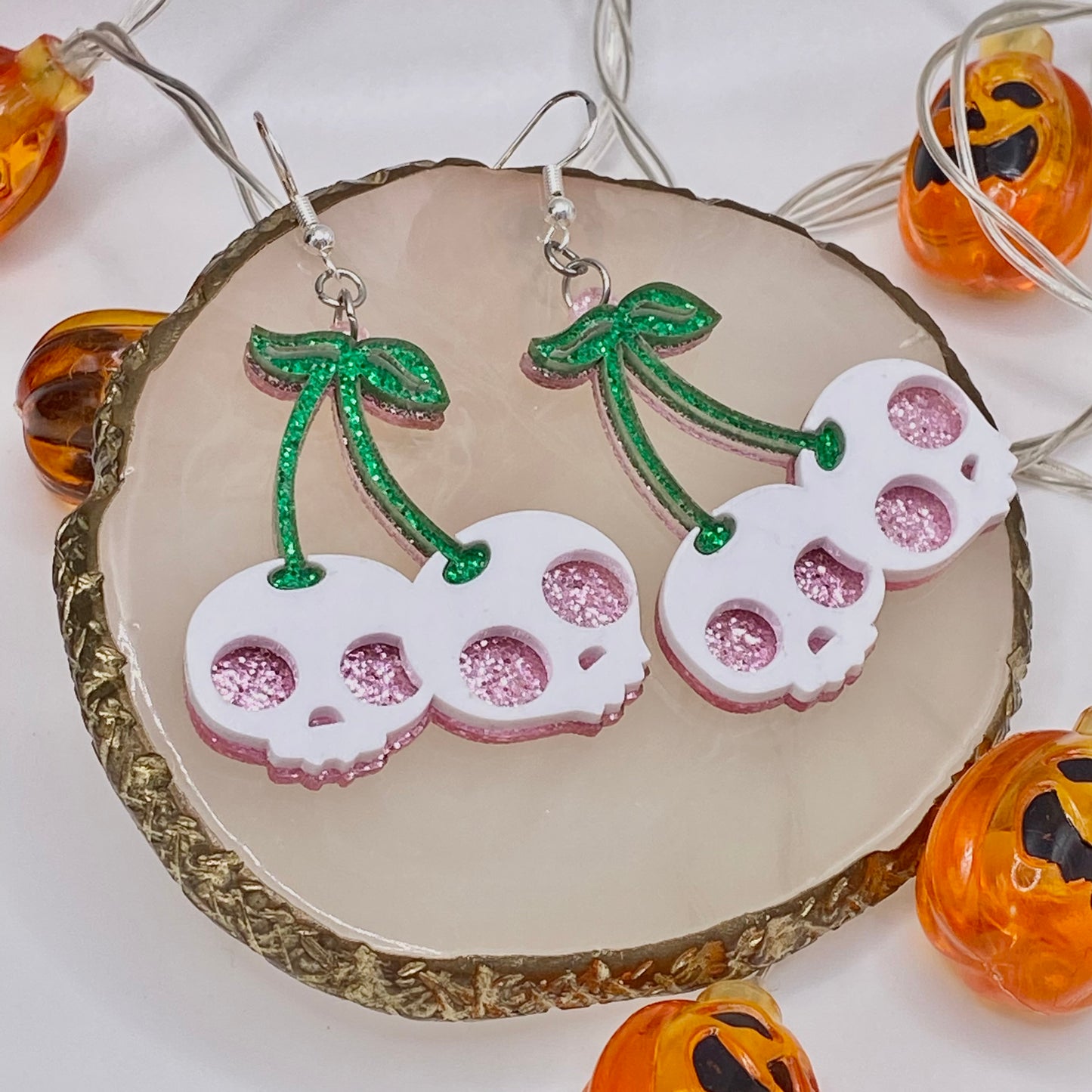 Cherry Skull Earrings