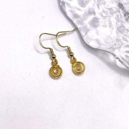 Small Rebirth Swirl Symbol Earrings