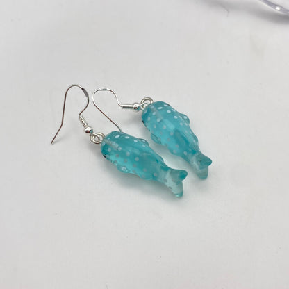 Blue Whale Earrings