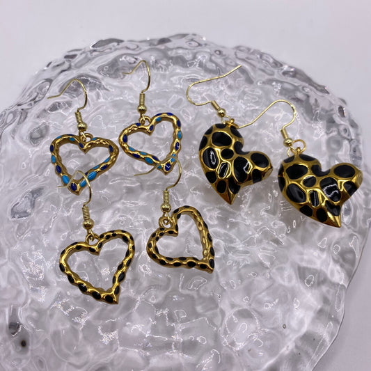 Gold Heart Earrings