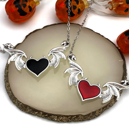 Flying Heart Gothic Necklace