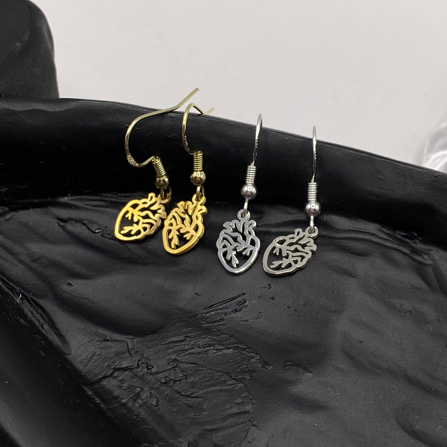 Anatomical Heart Outline Earrings