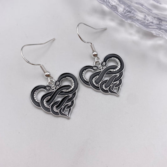 Heart Snakes Earrings