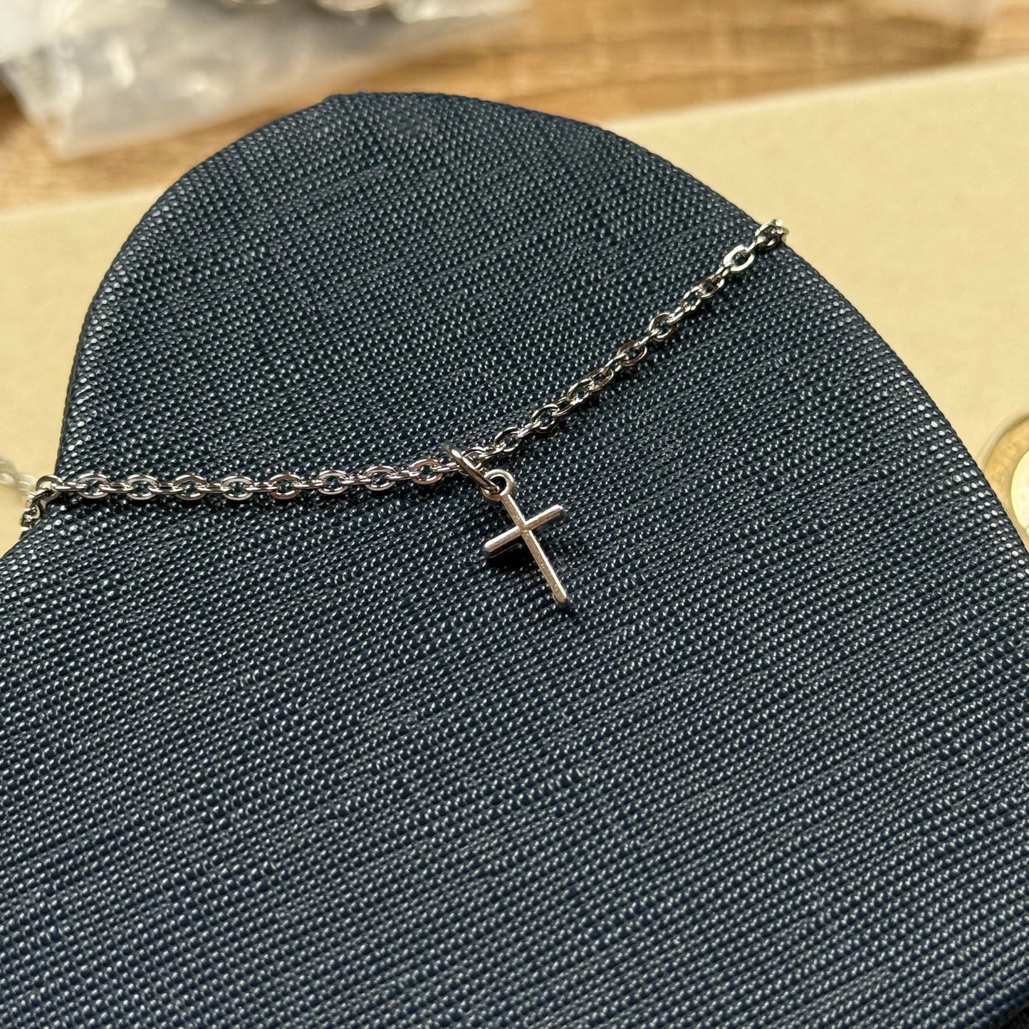 Small Silver Cross Necklace