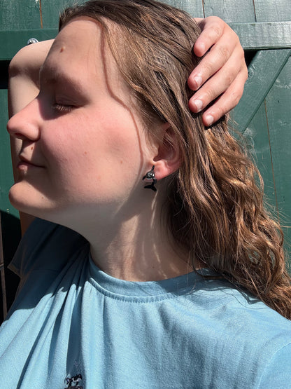 Orca Killer Whale Stud Earrings