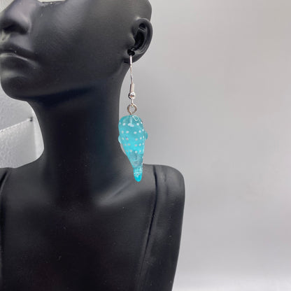 Blue Whale Drop Earrings