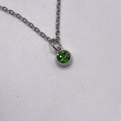 Gemstone Birthstone Crystal Necklace