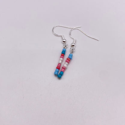 Rainbow Beaded Earrings