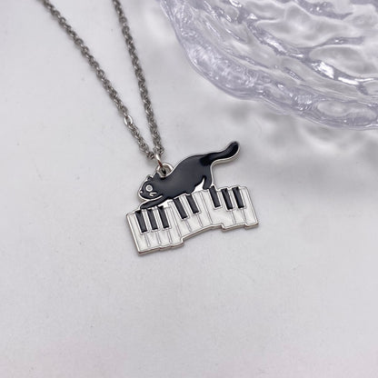 Piano Cat Necklace