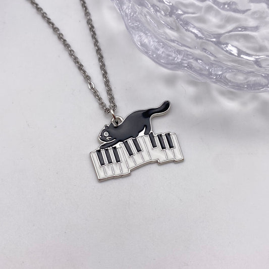 Piano Cat Necklace