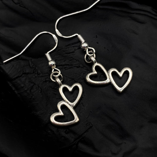 Double Hearts Earrings