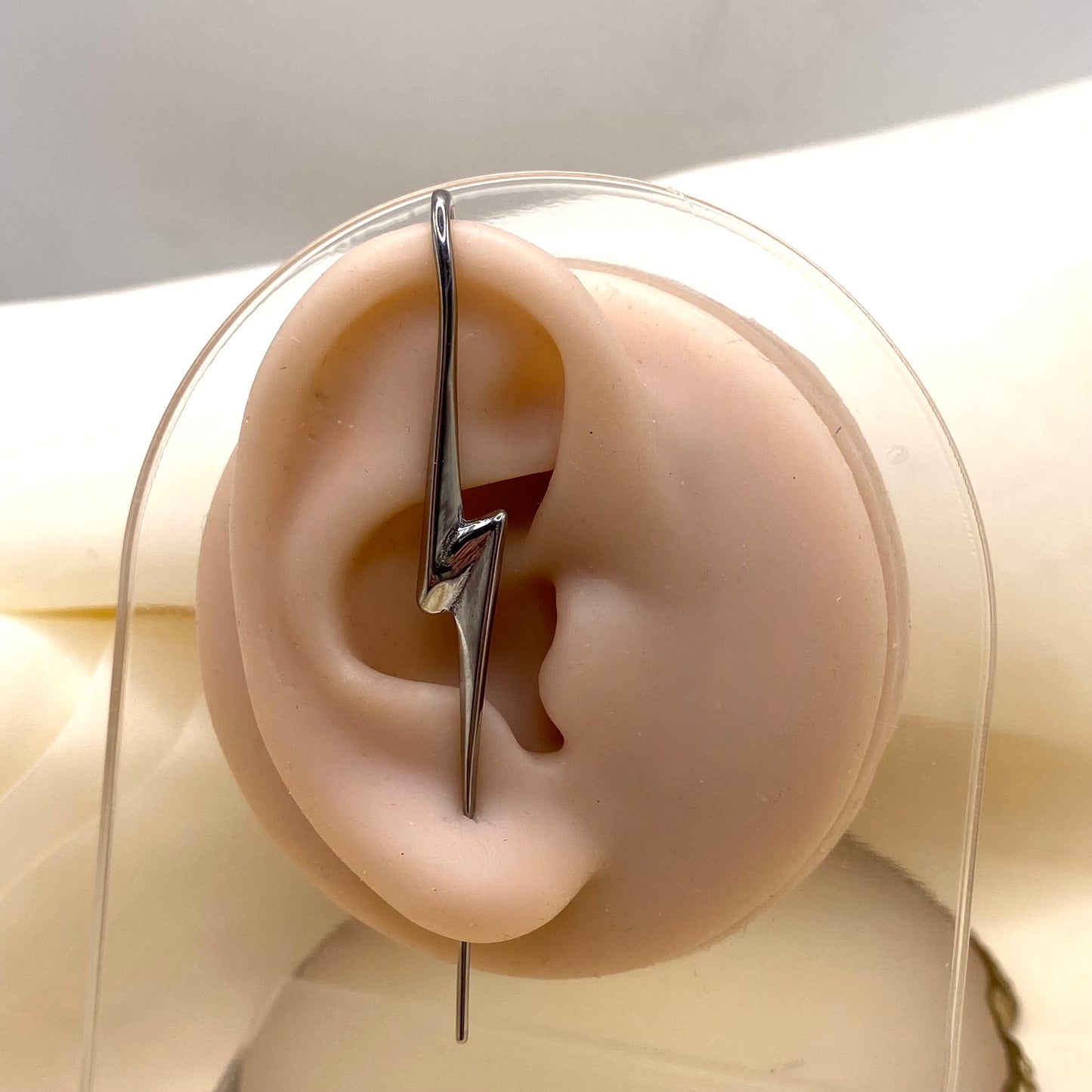 Through the Ear Lightning Ear Cuff