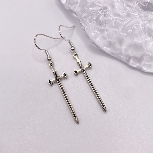 Small Sword Dagger Earrings