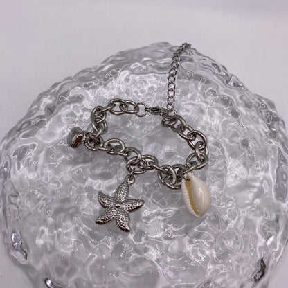 Silver Beachy Shell Bracelet