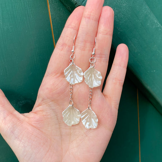 Flat Pearl Drop Earrings