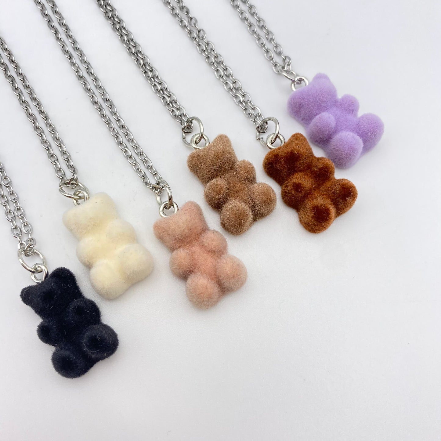 Fuzzy Felt Gummy Bear Necklaces