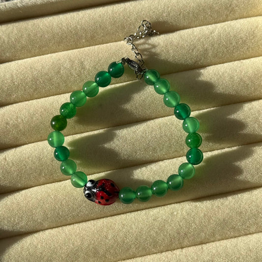 Green Ladybird Bracelet