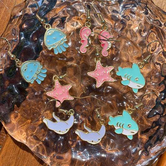 Gold Summer Animal Earrings