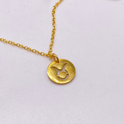 Gold Solid Star Sign Necklaces
