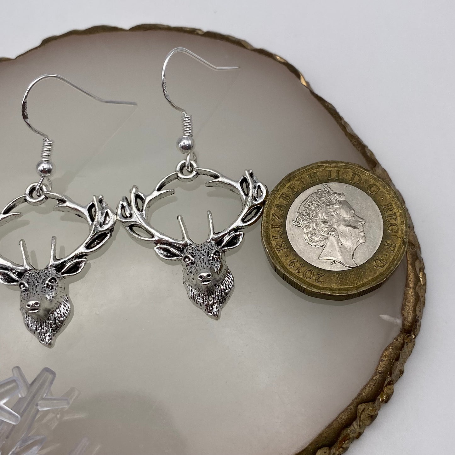 Reindeer Head Earrings