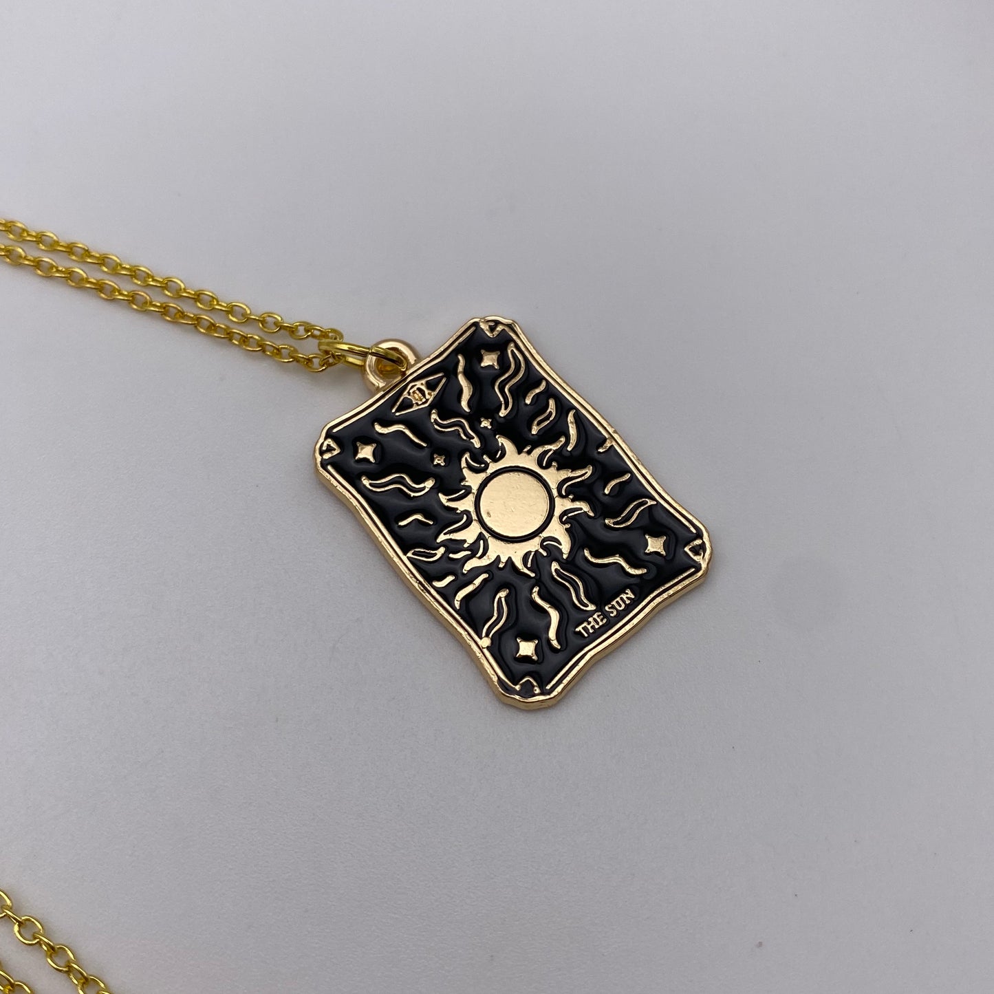 Gold Image Tarot Card Necklace