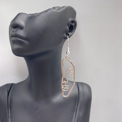 Abstract Half Face Earrings