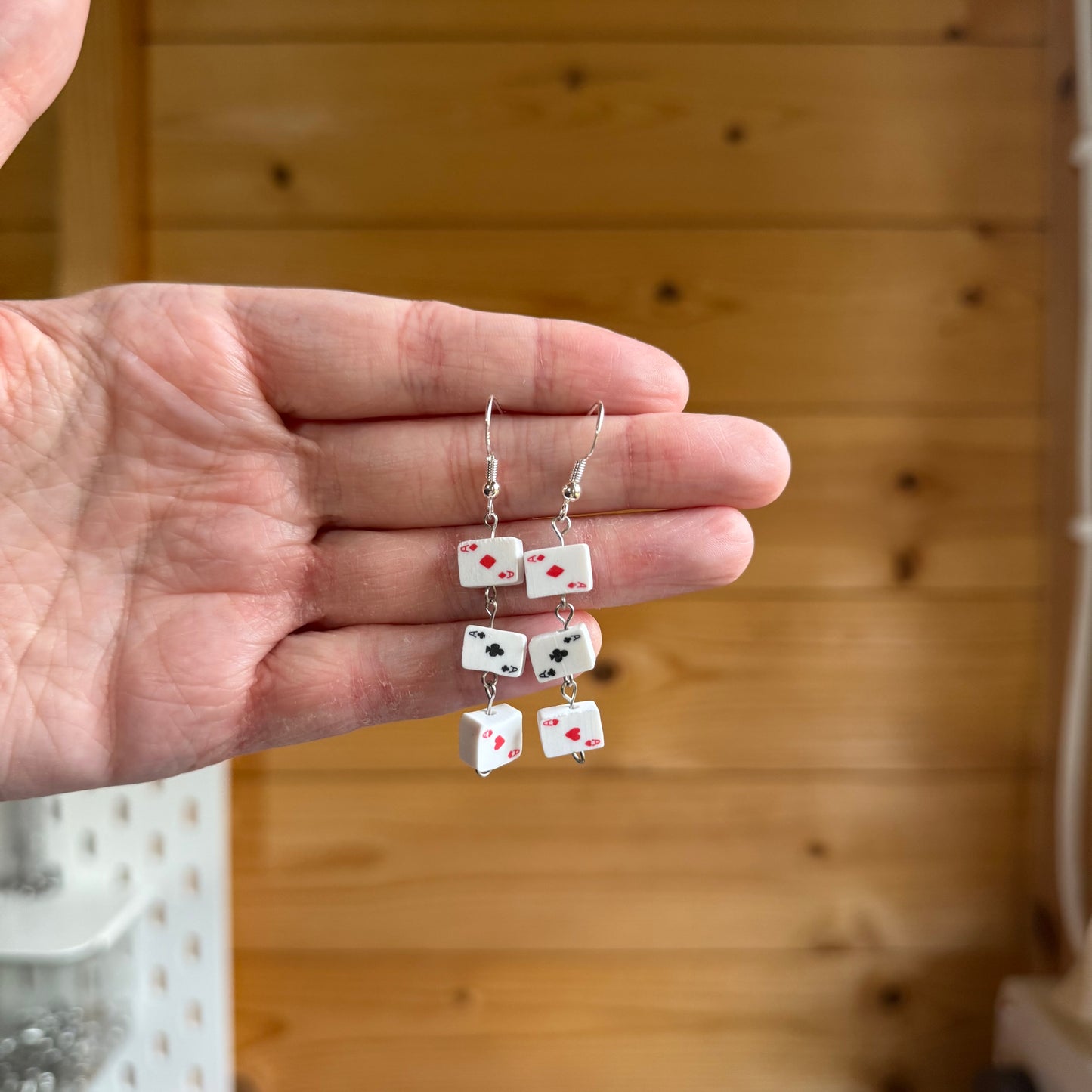 Dangly Playing Cards Earrings