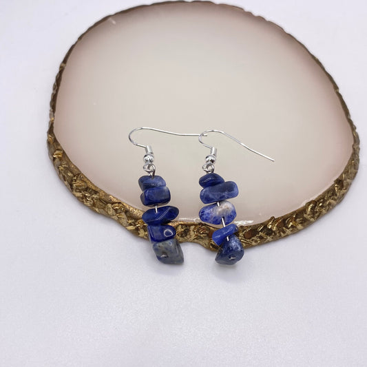 Sodalite Crystal Earrings