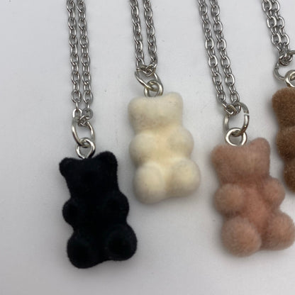 Fuzzy Felt Gummy Bear Necklaces