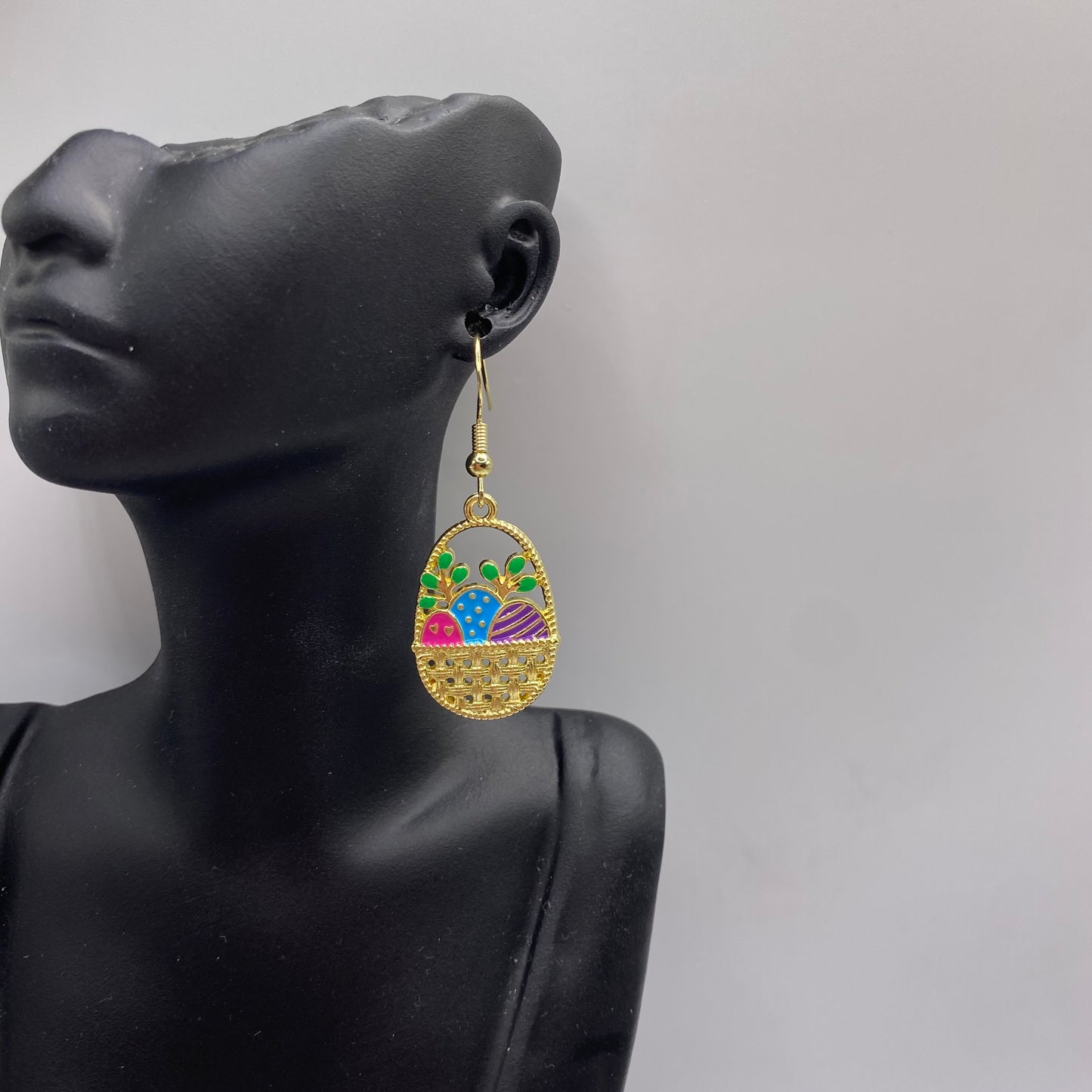 Easter Egg Basket Earrings